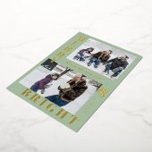 モダンな明るい2枚の写真がセンス良くエレガント 箔シーズンカード (回転した状態)