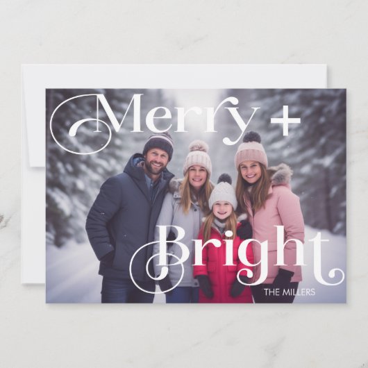 モダンな明るさと彩りを備えたシンプルな１枚の写真 シーズンカード (正面)