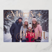 モダンな明るさと彩りを備えたシンプルな１枚の写真 箔シーズンカード (正面)