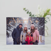 モダンな明るさと彩りを備えたシンプルな１枚の写真 箔シーズンカード (立ち正面)