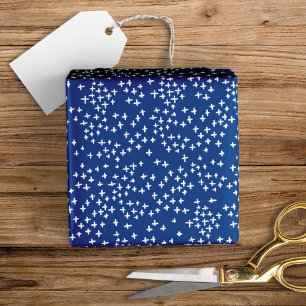 モダンな星のカラフルな青い包装紙 ラッピングペーパー