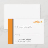 モダンな星のバーの（ユダヤ教の）バル・ミツバーの応答カード 出欠カード (正面/裏面)