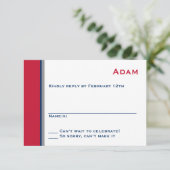 モダンな星のバーの（ユダヤ教の）バル・ミツバーの応答カード 出欠カード (スタンド正面)