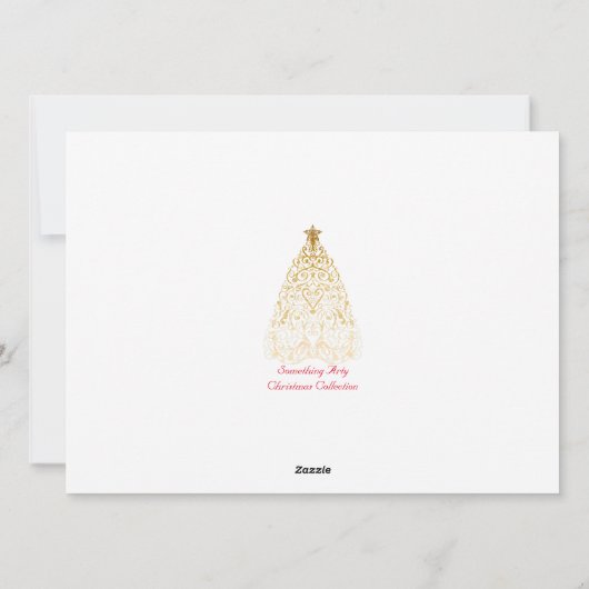 モダンな星空のクリスマス シーズンカード (裏面)