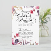 モダンな春のキュートな花のイースター・ブランチ 招待状 (スタンド正面)