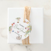 モダンな春のワイルドフラワーのスクリプト ブライダルシャワー フェイバータグ (インサイチュ)