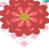モダンな春の庭の蝶の花のデザイン テーブルクロス (アングル)