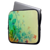 モダンな春の花を飾ったウェディング ラップトップスリーブ (正面左)