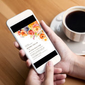 モダンな春の花を飾ったウェディング 招待状