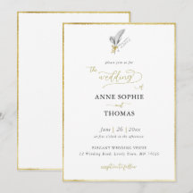 モダンな春の谷のユリのゴールドの弓の結婚式