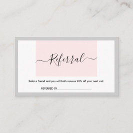 モダンな書道のパステル調ピンク及び薄い灰色は参照します 名刺