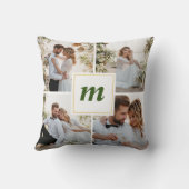 モダンな最初のクリスマス結婚記念写真 クッション (裏面)