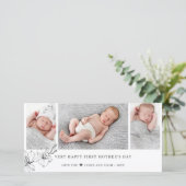 モダンな最初の母の日の写真コラージュ シーズンカード (スタンド正面)