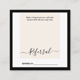 モダンな最小主義のきれいでエレガントな書道は参照します スクエア名刺