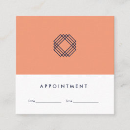 モダンな最小主義のきれいなタイポグラフィのアポイントメント スクエア名刺