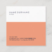 モダンな最小主義のきれいなタイポグラフィのアポイントメント スクエア名刺 (裏面)