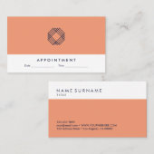 モダンな最小主義のきれいなタイポグラフィのアポイントメント 名刺 (正面/裏面)