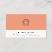 モダンな最小主義のきれいなタイポグラフィのアポイントメント 名刺 (正面)
