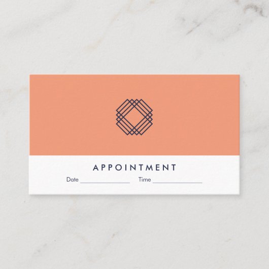 モダンな最小主義のきれいなタイポグラフィのアポイントメント 名刺 (正面)