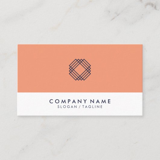 モダンな最小主義のきれいなレイアウトのタイポグラフィのロゴ 名刺 (正面)