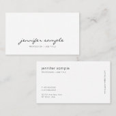 モダンな最小主義のエレガントでシンプルな筆記体 名刺 (正面/裏面)