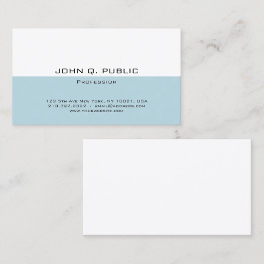 モダンな最小主義のエレガントなシンプルはテンプレートを設計しました 名刺 (正面/裏面)