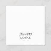 モダンな最小主義のエレガントなテンプレートの贅沢のシンプル スクエア名刺 (正面)