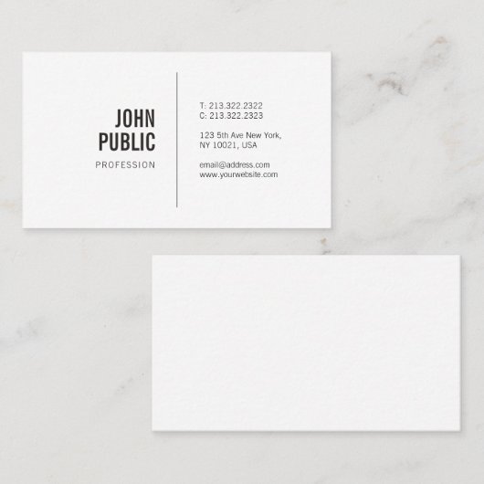 モダンな最小主義のエレガントなデザインのトレンディーの平野 名刺 (正面/裏面)