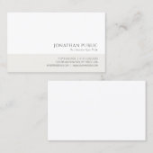 モダンな最小主義のエレガントなデザインの専門の上品 名刺 (正面/裏面)