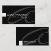 モダンな最小主義のクラシックでエレガントなプロフェッショナル 名刺 (正面/裏面)