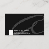 モダンな最小主義のクラシックでエレガントなプロフェッショナル 名刺 (裏面)