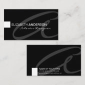 モダンな最小主義のクラシックでエレガントなプロフェッショナル 名刺 (正面/裏面)