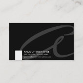 モダンな最小主義のクラシックでエレガントなプロフェッショナル 名刺 (裏面)