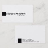 モダンな最小主義のクラシックでエレガントなプロフェッショナル 名刺 (正面/裏面)