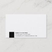 モダンな最小主義のクラシックでエレガントなプロフェッショナル 名刺 (裏面)