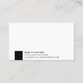 モダンな最小主義のクラシックでエレガントなプロフェッショナル 名刺 (裏面)