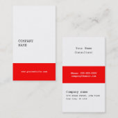 モダンな最小主義のコンサルタントの名刺-赤 名刺 (正面/裏面)