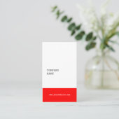 モダンな最小主義のコンサルタントの名刺-赤 名刺 (スタンド正面)