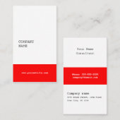 モダンな最小主義のコンサルタントの名刺-赤 名刺 (正面/裏面)