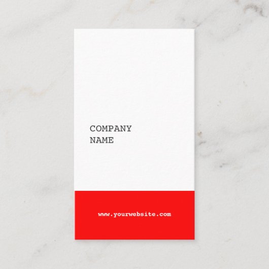 モダンな最小主義のコンサルタントの名刺-赤 名刺 (正面)