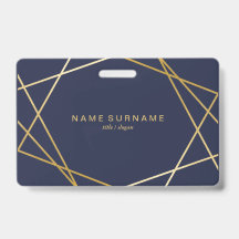 モダンな最小主義のシックな金ゴールド幾何学的なMidnightBlue