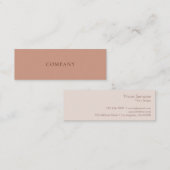 モダンな最小主義のシンプルなレイアウトのタイプエラーの暖かいコーヒー スキニー名刺 (正面/裏面)