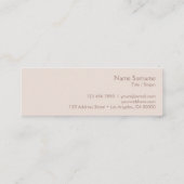 モダンな最小主義のシンプルなレイアウトのタイプエラーの暖かいコーヒー スキニー名刺 (裏面)