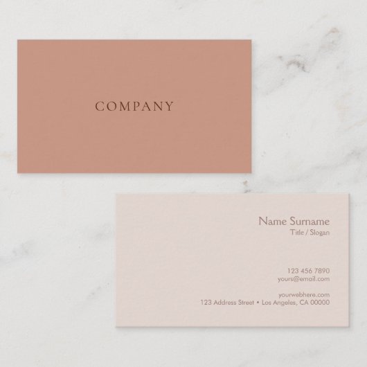 モダンな最小主義のシンプルなレイアウトのタイプエラーの暖かいコーヒー 名刺 (正面/裏面)