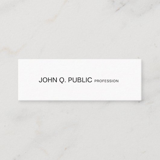 モダンな最小主義のデザインのエレガントで頭が切れるな平野 スキニー名刺 (正面)