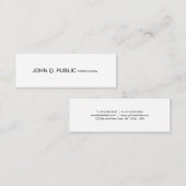 モダンな最小主義のデザインのエレガントで頭が切れるな平野 スキニー名刺 (正面/裏面)