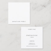 モダンな最小主義のデザインのエレガントなテンプレートのトレンディー スクエア名刺 (正面/裏面)