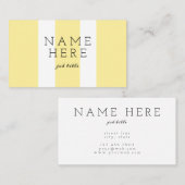 モダンな最小主義のパステル調のマスタードの名刺 名刺 (正面/裏面)