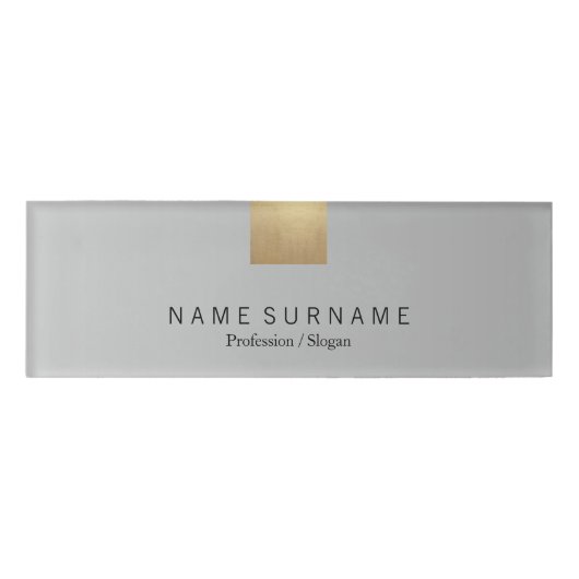 モダンな最小主義のパステル調の灰色の勾配の豪華な金ゴールド 名札 (正面)