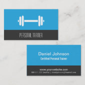 モダンな最小主義のフィットネスのパーソナルトレーナーの重量 名刺 (正面/裏面)